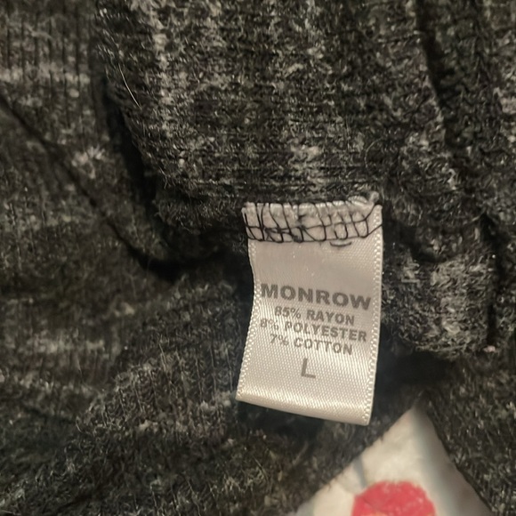 Monrow gray heather marled knit top size L - Picture 5 of 5